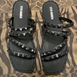 Steve Madden studded square toe flat sandals